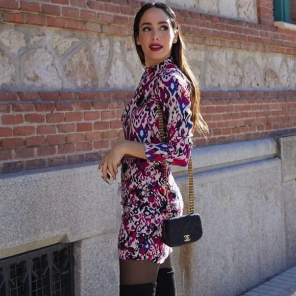 RARE ZARA SET PRINT TOP AND SKIRT - Picture 1 of 5